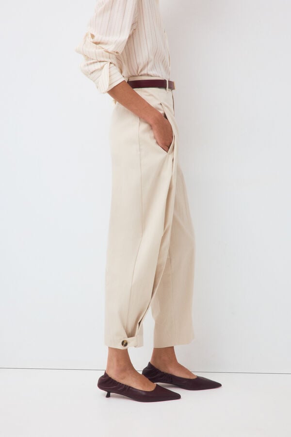 Pedro del Hierro Ecru casual trousers Ecru