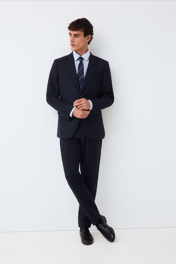 Pedro del Hierro Blazer de fato coordenado slim olho de perdiz Azul
