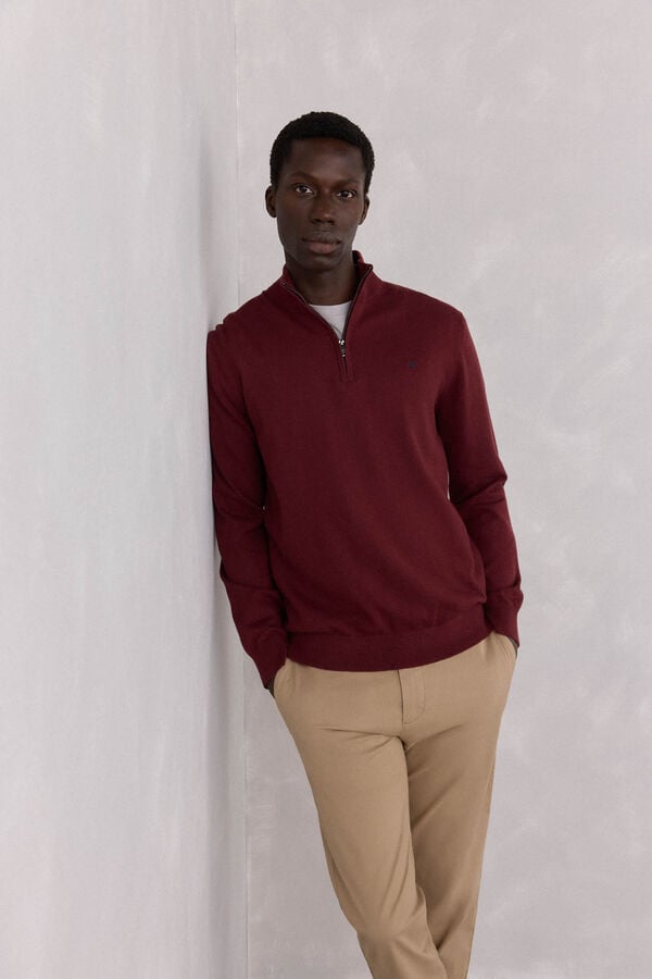 Pedro del Hierro Semi-swan sweater Burgundy