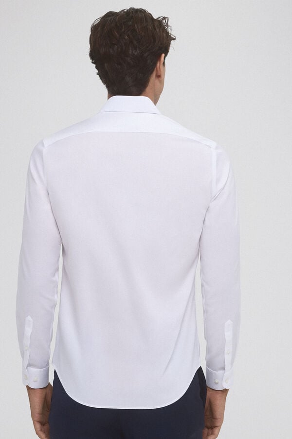 Pedro del Hierro Plain non iron + stain resistant dress shirt White