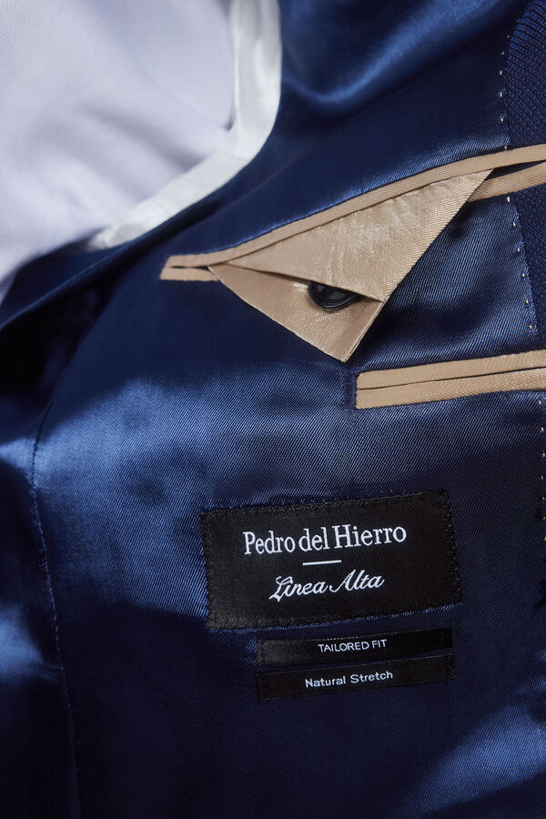 Pedro del Hierro Checked tailored fit blazer Blue