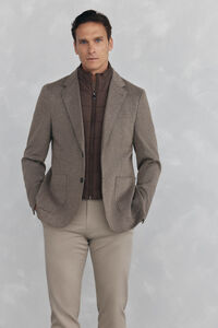 Pedro del Hierro herringbone jersey-knit with removable lining