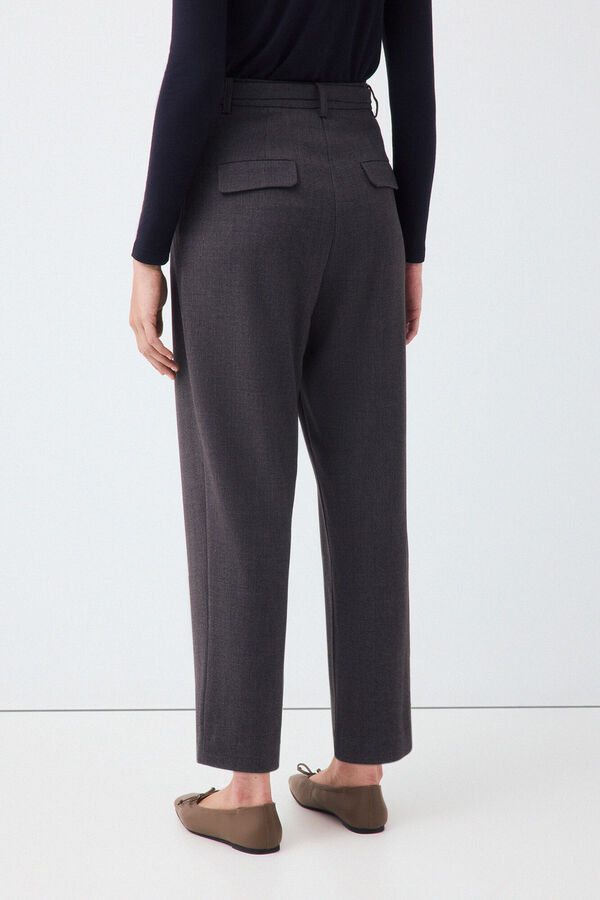 Pedro del Hierro Trousers with belt Grey