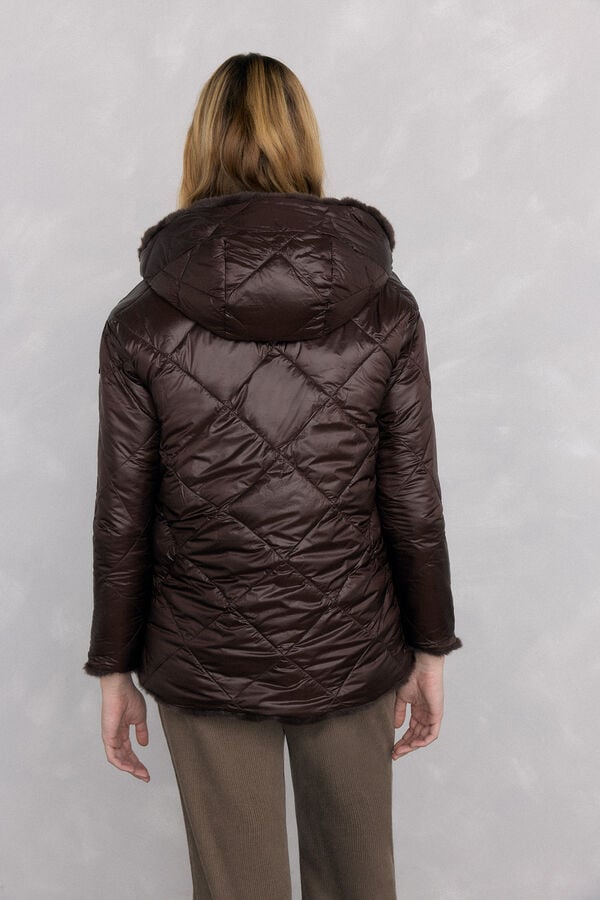 Pedro del Hierro reversible fur parka Brown