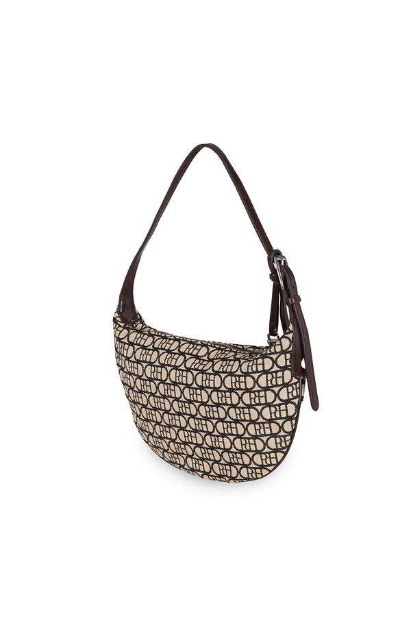 Pedro del Hierro Bolso media luna logo Beige