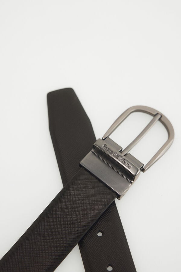 Pedro del Hierro Reversible leather dress belt Black