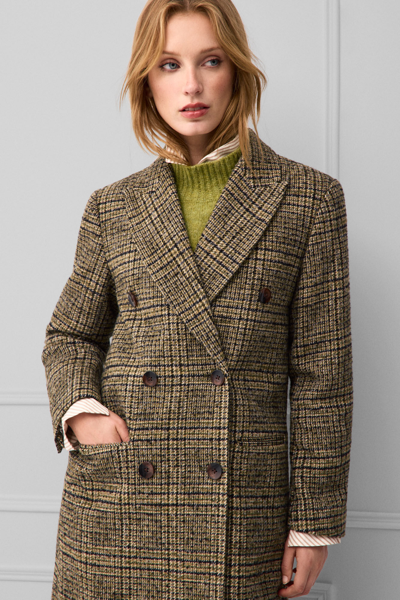 TFP by Tamara Falc&oacute; Plaid long coat