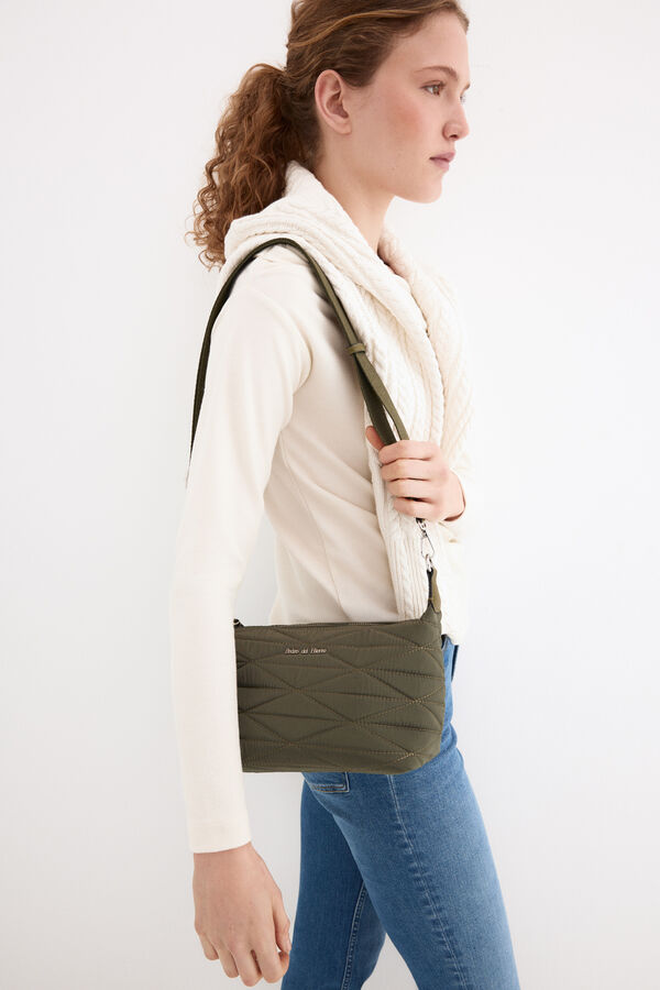 Pedro del Hierro Nylon puffer crossbody Green