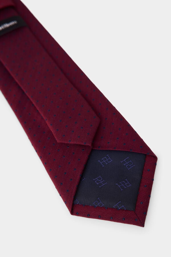 Pedro del Hierro Extra-fine silk tie Burgundy