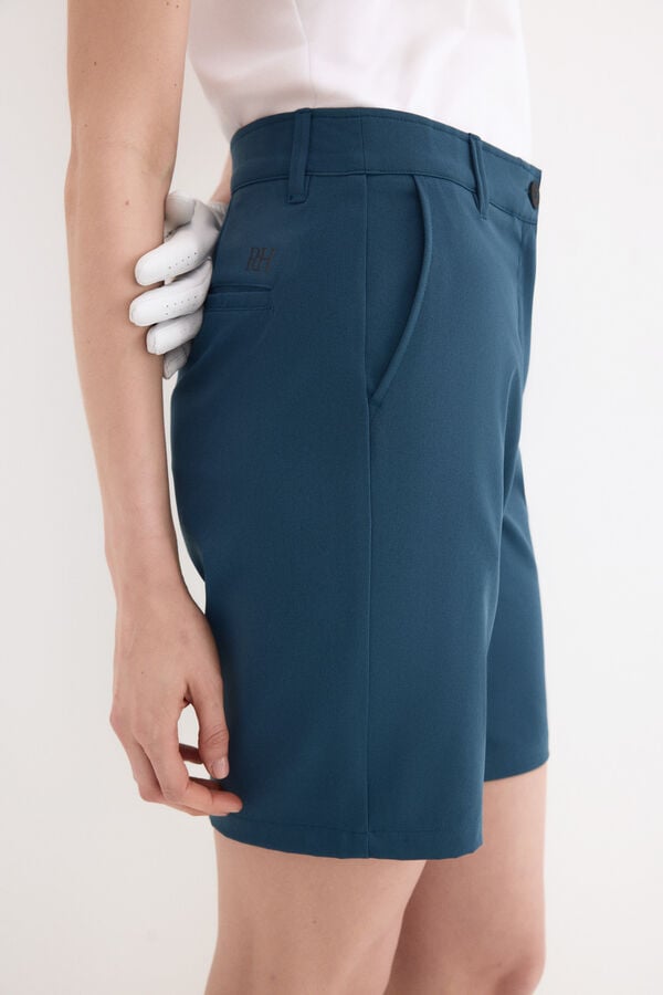 Pedro del Hierro Bermuda t&eacute;cnica Azul