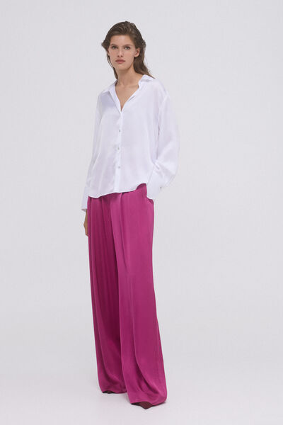 Pedro del Hierro Wide double pleat trousers Pink