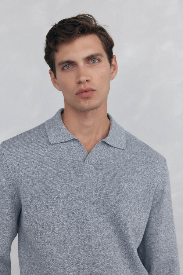 Pedro del Hierro Colar polo liso torcida Cizento