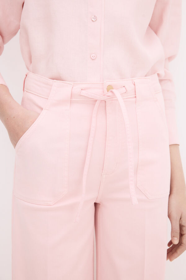 Pedro del Hierro Jeans wide flare Rosa