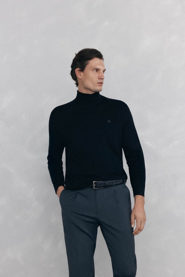 Pedro del Hierro Polo neck jumper Black
