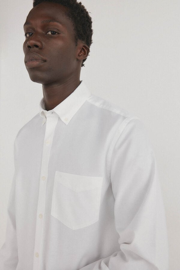 Pedro del Hierro Plain non-iron Oxford shirt White