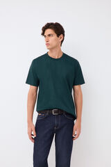 Pedro del Hierro Plain mercerized T-shirt Green