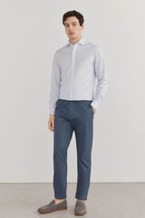 Pedro del Hierro Easy iron plaid shirt + anti-odor slim fit Blue