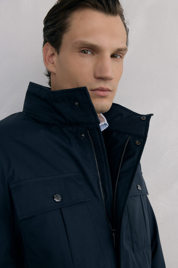 Pedro del Hierro Technical 4-pocket jacket Blue