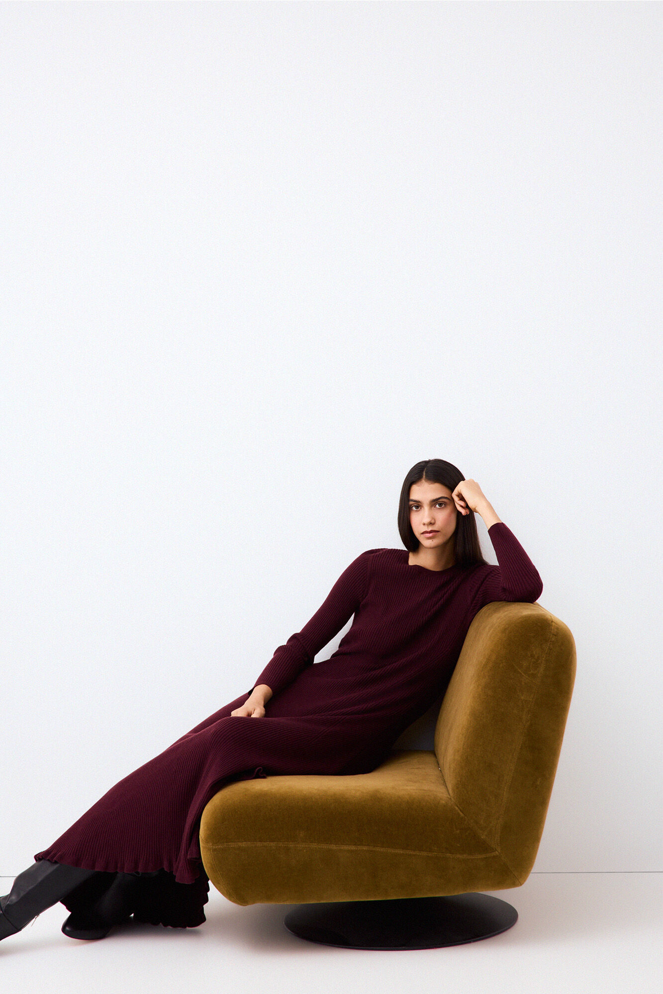 Pedro del Hierro Ribbed knit midi dress
