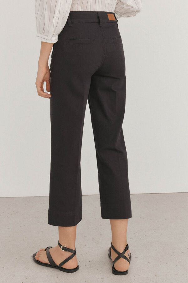 Pedro del Hierro Wide-leg cropped jeans Grey
