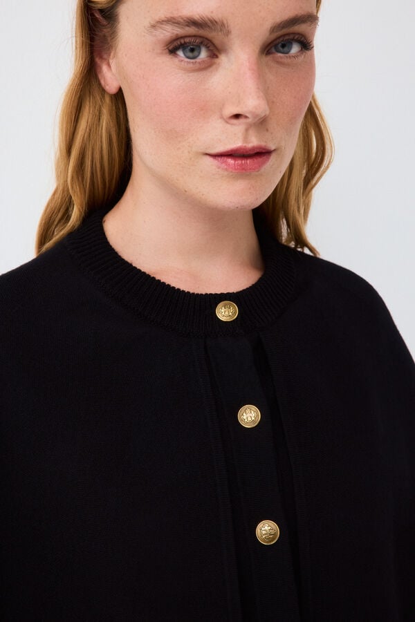 Pedro del Hierro Cape jacket Black
