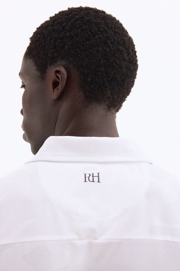 Pedro del Hierro Jacquard golf polo shirt White