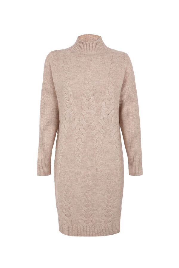 Pedro del Hierro Jersey-knit cross-knit dress Beige