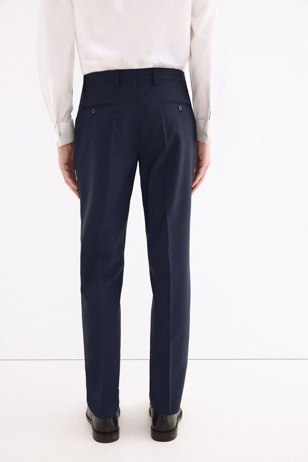 Pedro del Hierro Plaid slim fit trousers Blue