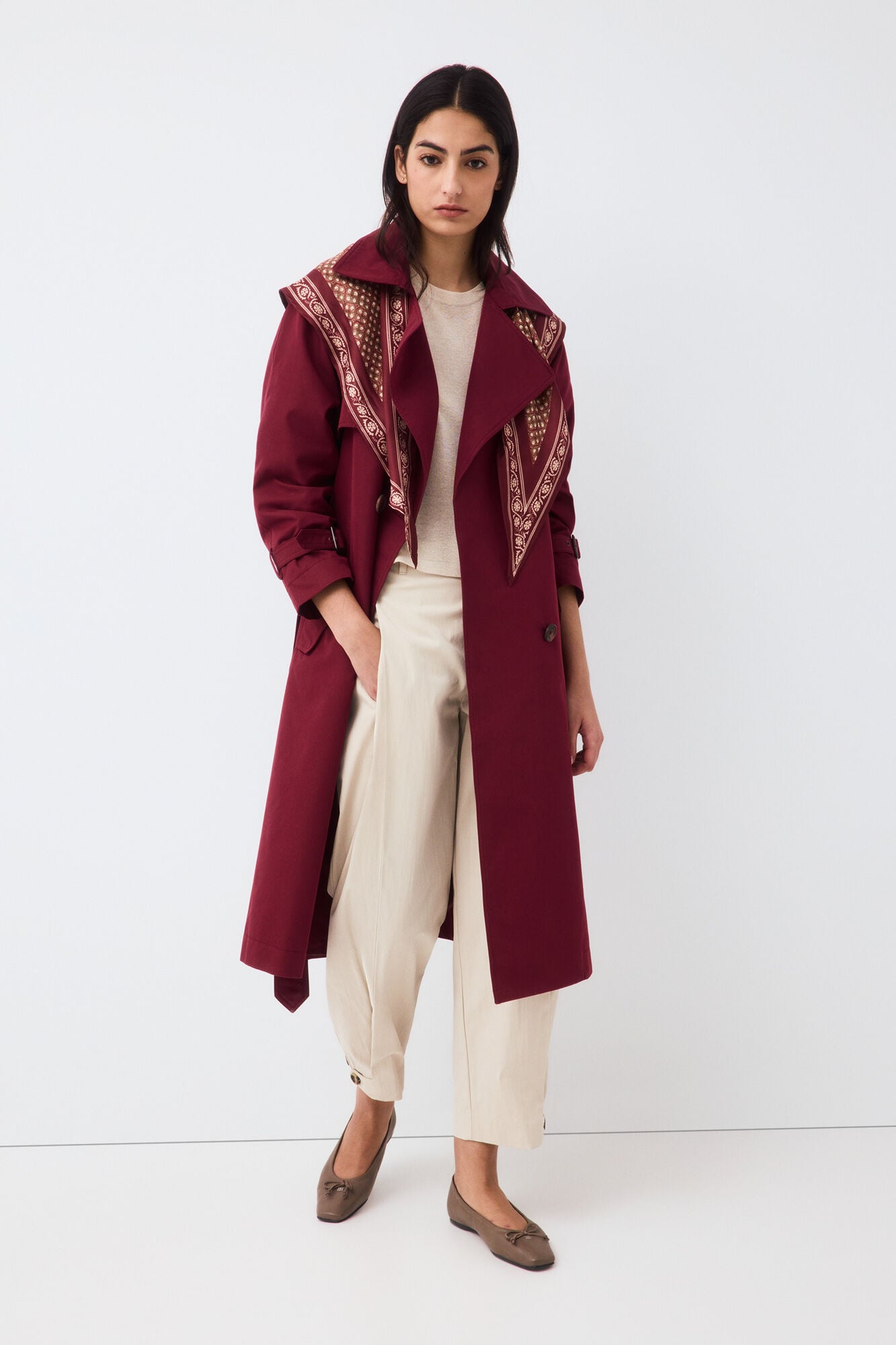 Pedro del Hierro Long trench scarf