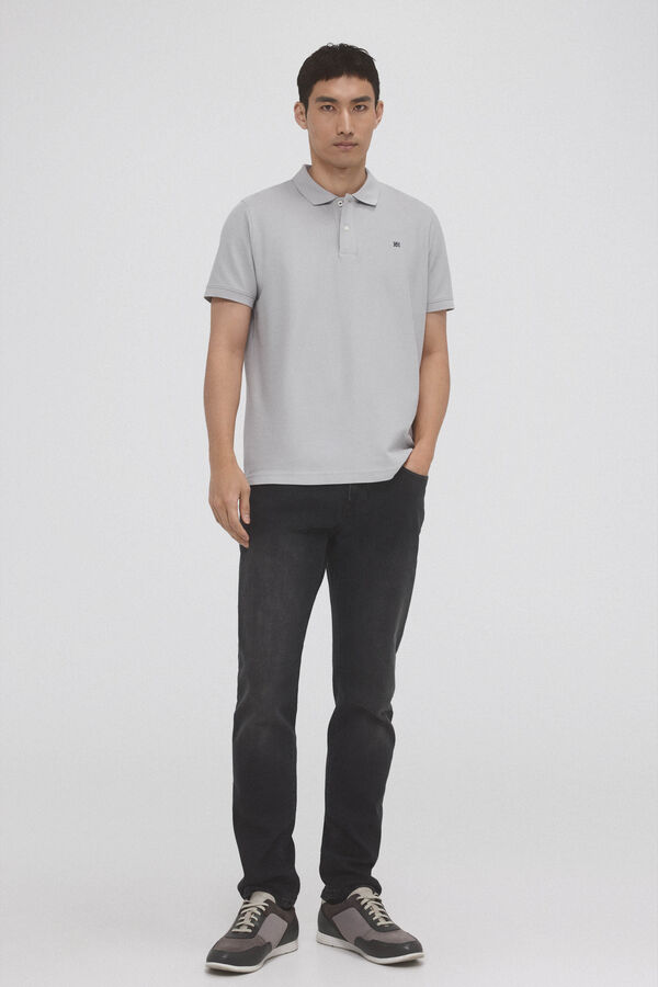 Pedro del Hierro Basic piqué polo shirt Grey