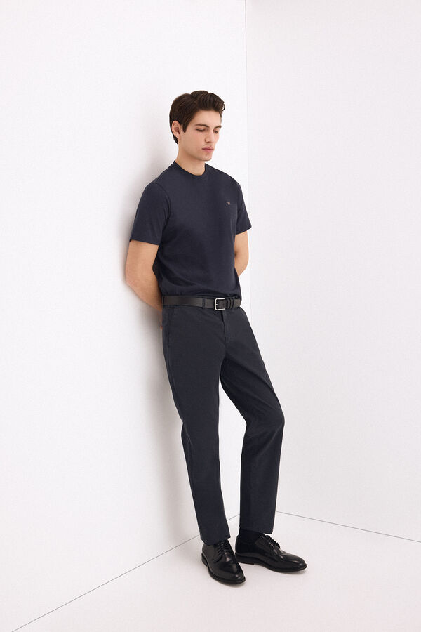 Pedro del Hierro Basic logo T-shirt Blue