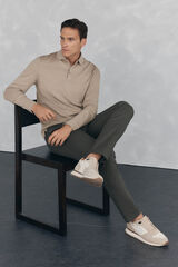 Pedro del Hierro Slim-fit print chinos pants Green