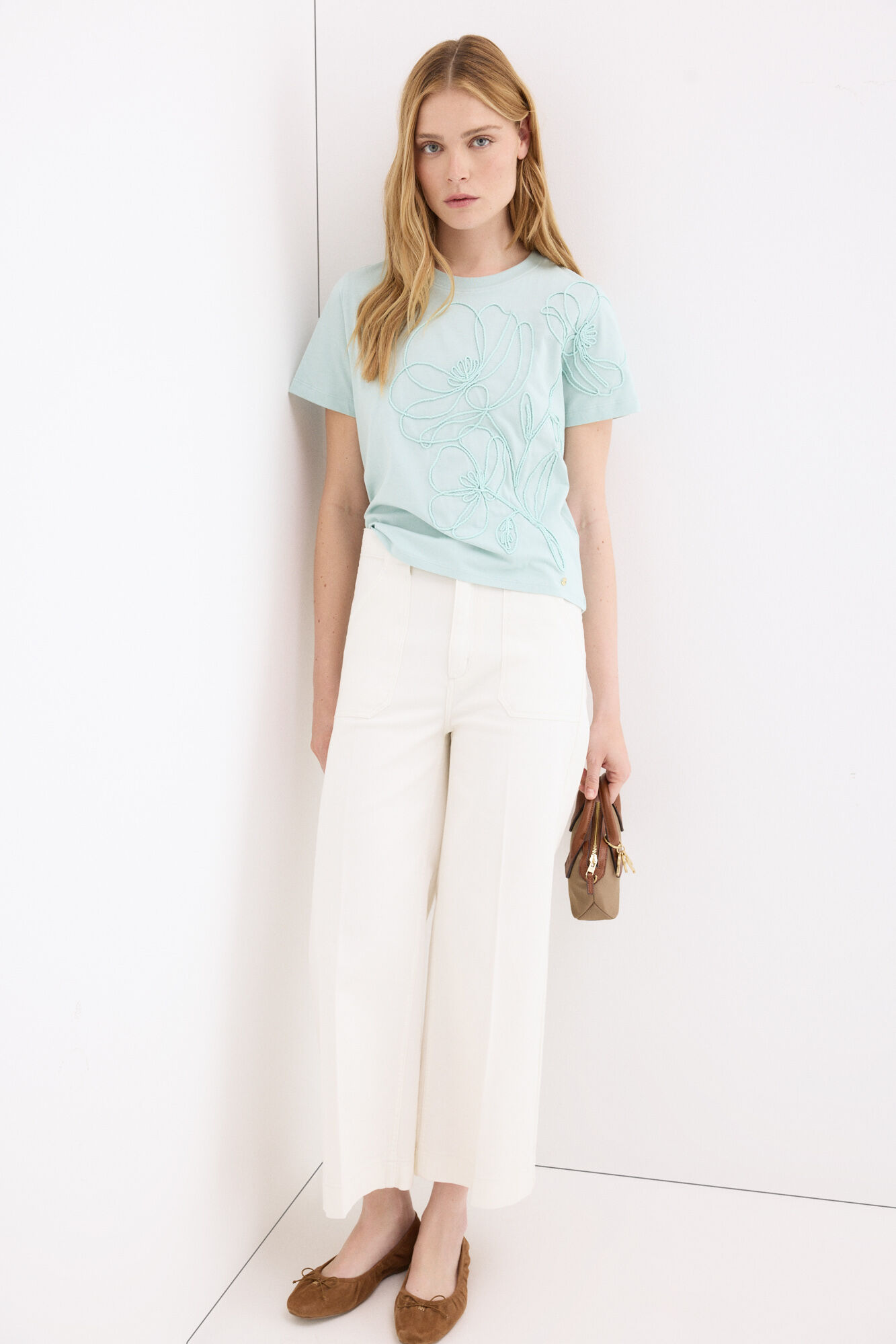 Pedro del Hierro T-shirt de manga curta bordado cordon