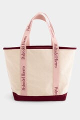 Pedro del Hierro Two-tone fabric bag Beige