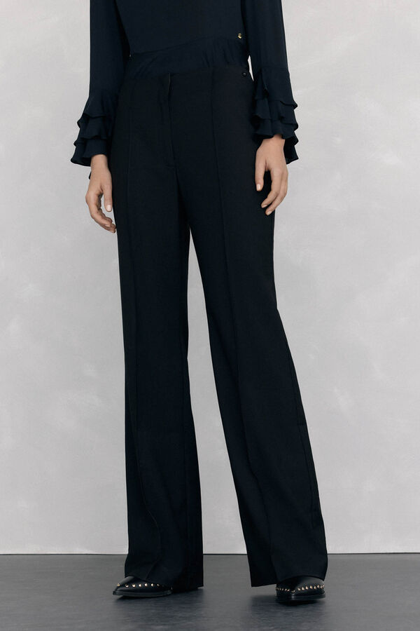Pedro del Hierro Pantalón flare Negro