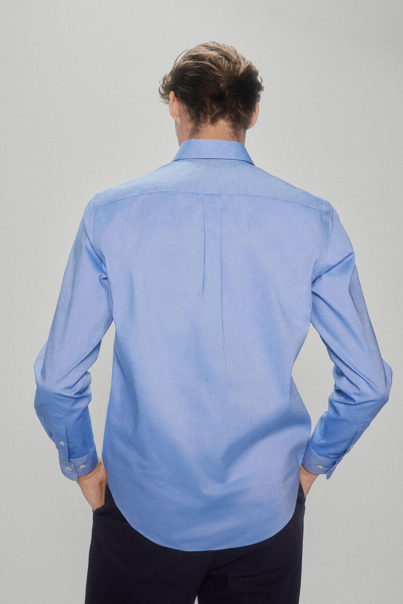 Pedro del Hierro camisa lisa non iron + antimanchas Blue
