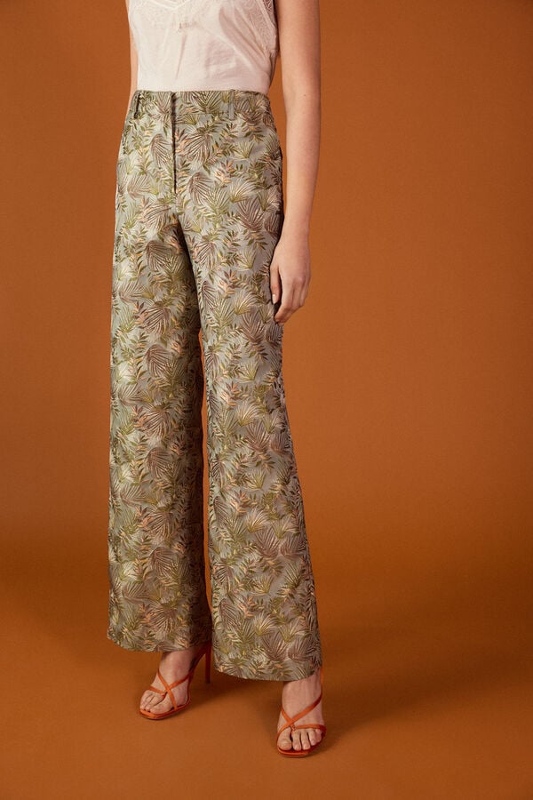 TFP by Tamara Falc&oacute; Jacquard trousers Green
