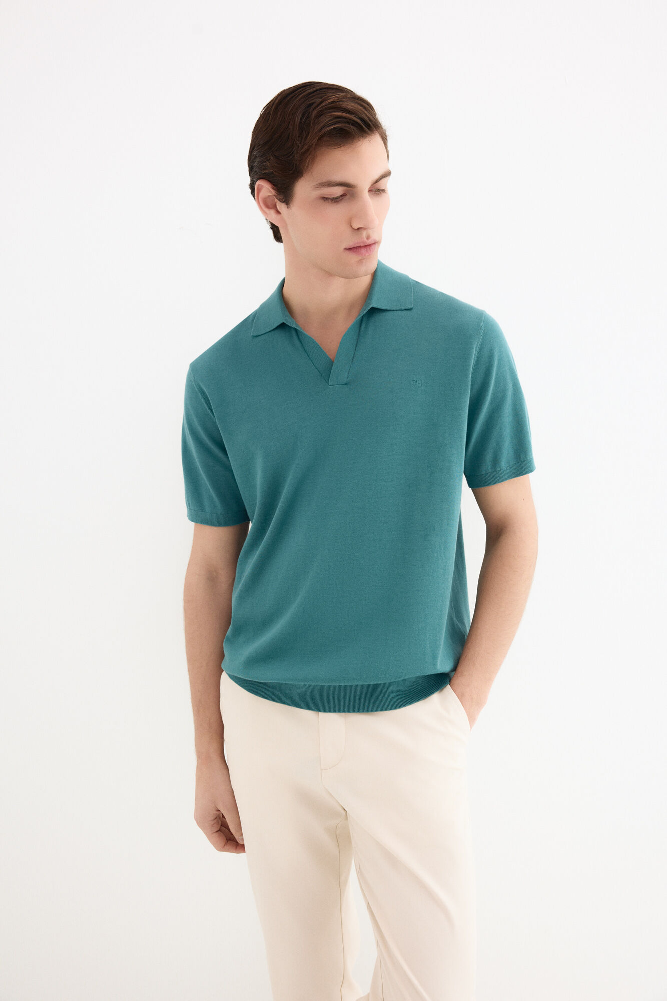 Pedro del Hierro Cotton premium short sleeve polo shirt