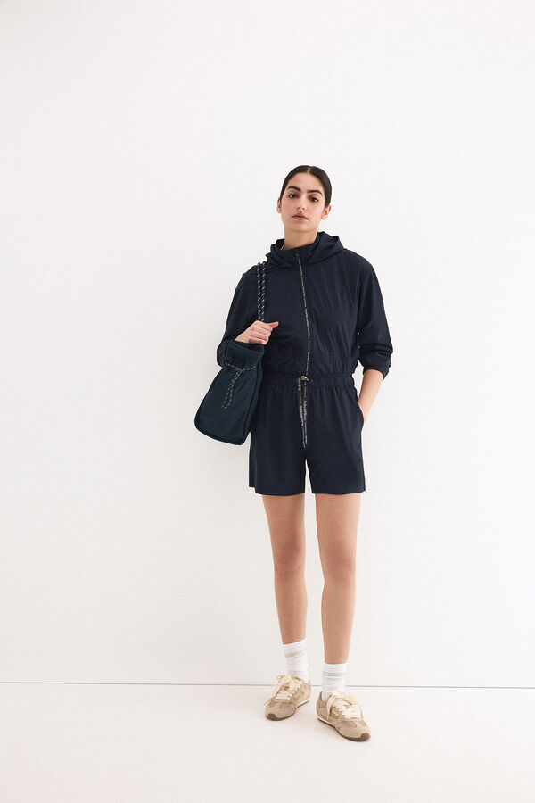 Pedro del Hierro Technical fabric trousers Blue