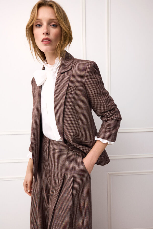TFP by Tamara Falc&oacute; Checked blazer Brown