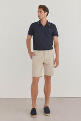 Pedro del Hierro Premium Flex chino-style Bermuda shorts Beige