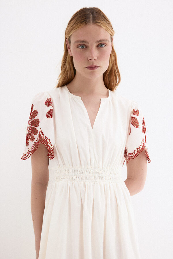 Pedro del Hierro Lace romantic dress Ecru
