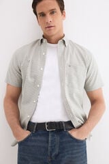 Pedro del Hierro Non iron plaid short sleeve shirt Green