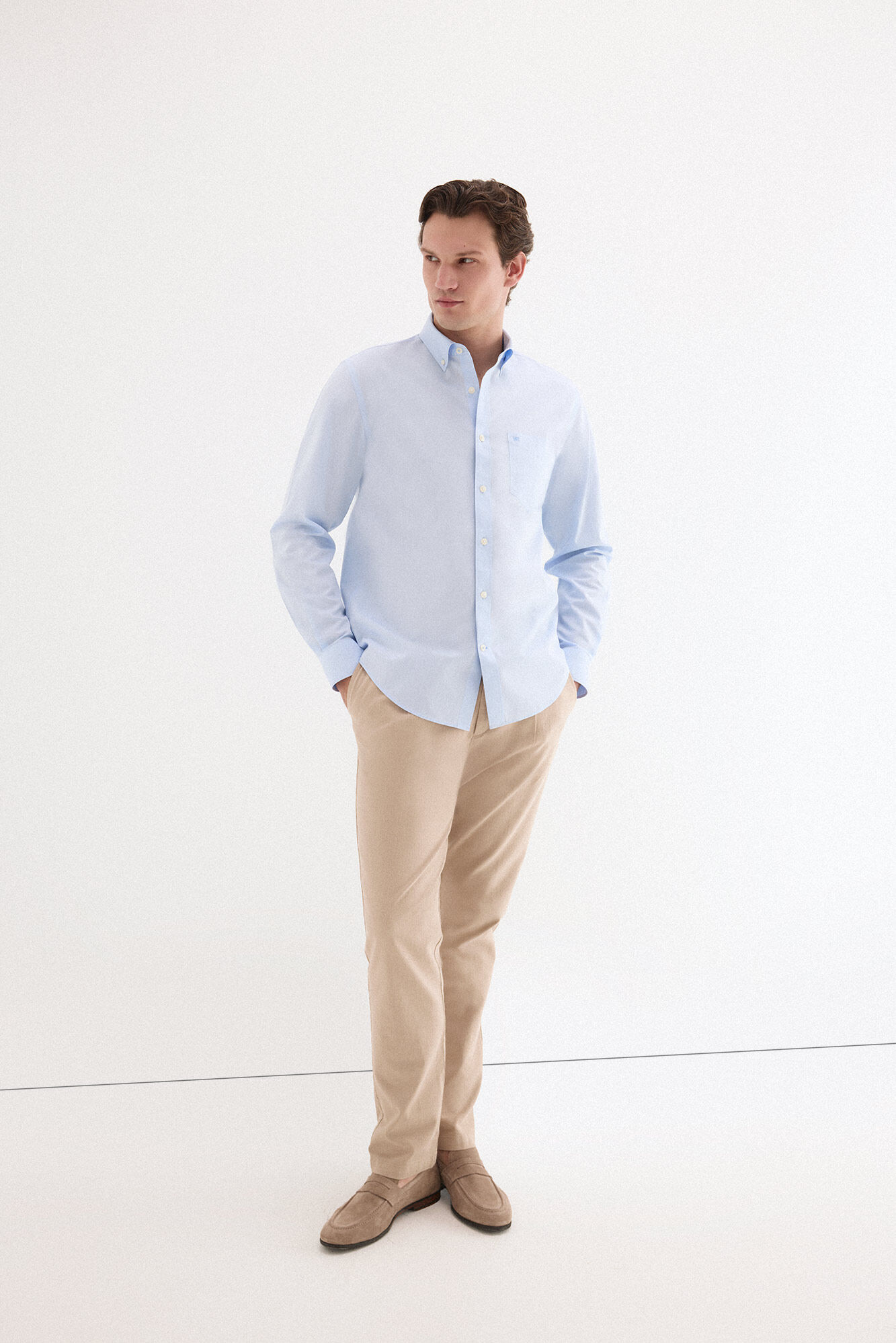 Pedro del Hierro Non-iron stain-resistant plain shirt