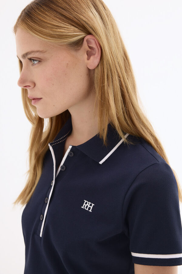 Pedro del Hierro Polo de manga curta Azul