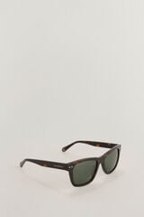 Pedro del Hierro Óculos masculinos semi-retangulares Marrom