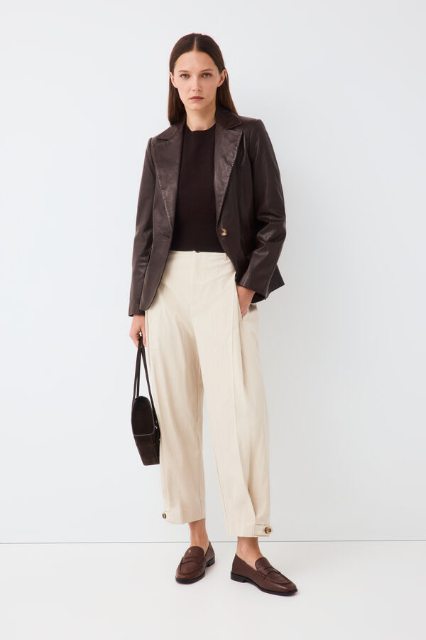 Pedro del Hierro Suede bomber jacket Brown