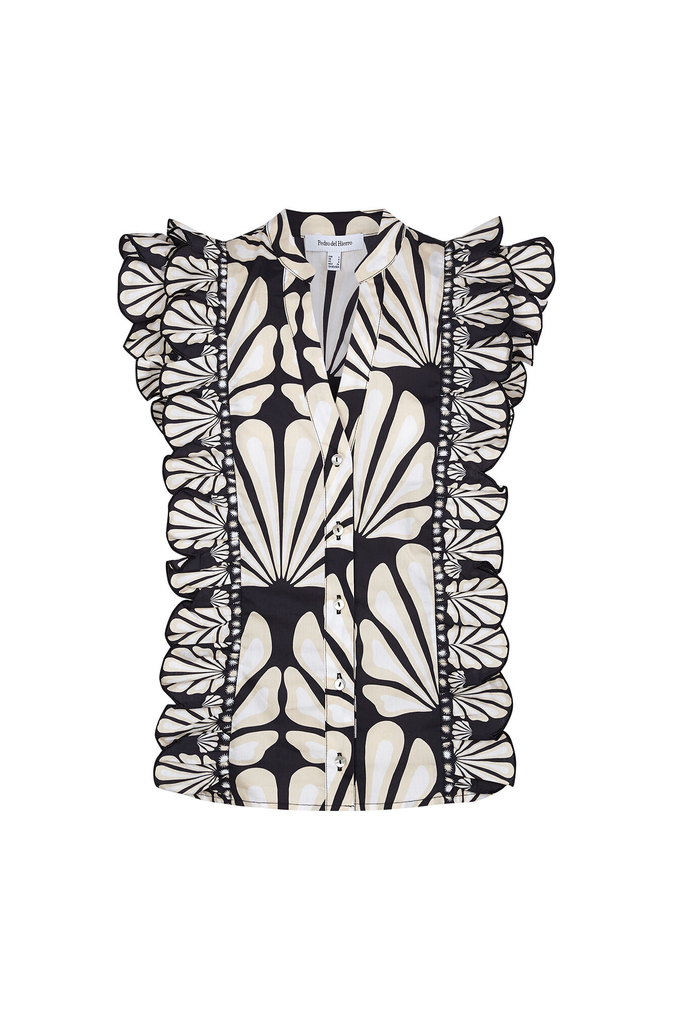 Pedro del Hierro Two-tone print blouse