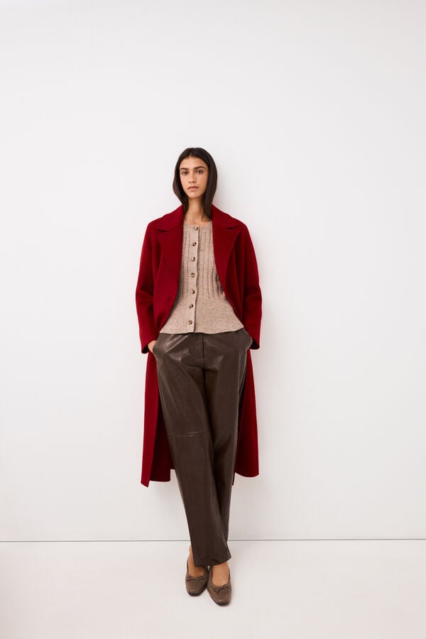 Pedro del Hierro Double-faced coat Red