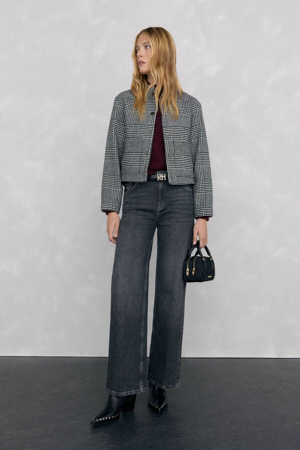 Pedro del Hierro Plaid bomber Grey